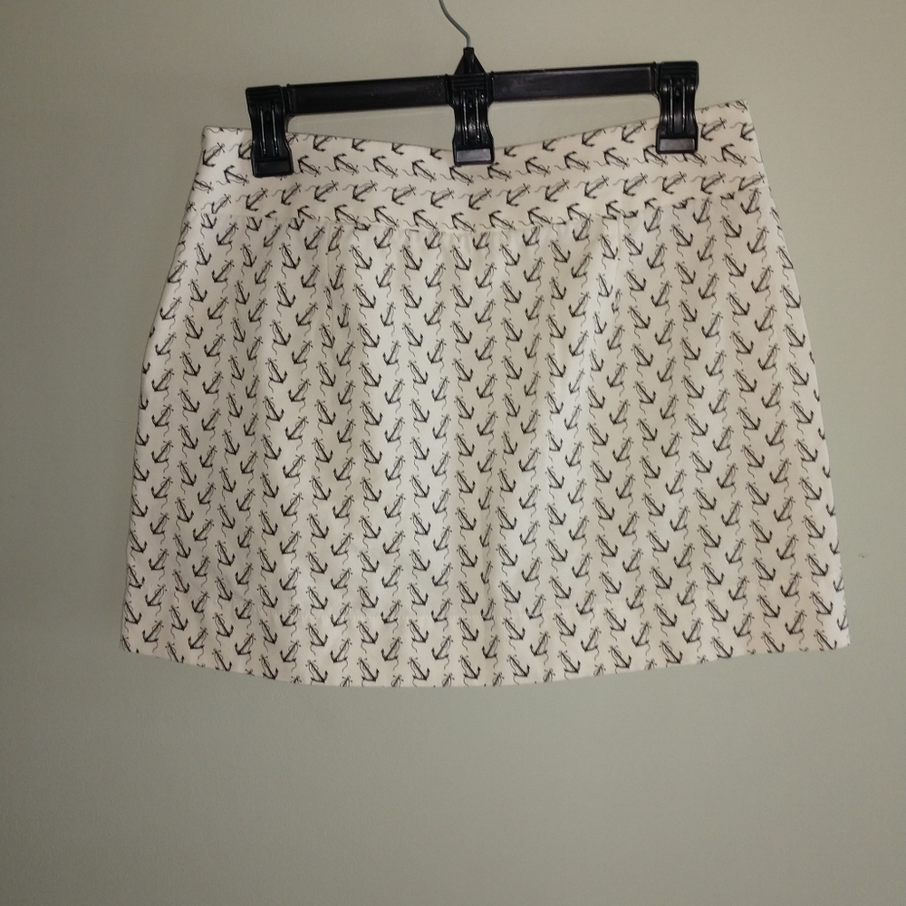 J Crew Nautical Skirt Anchor Size 6 Cotton